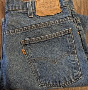 Vtg Levi’s 20517-0217 Bootcut Jeans 38x31  Orange Tab Made In USA Medium Wash
